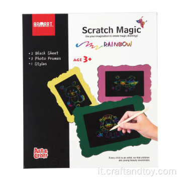 scheda fotografica per foto magica scratch set personalizzato